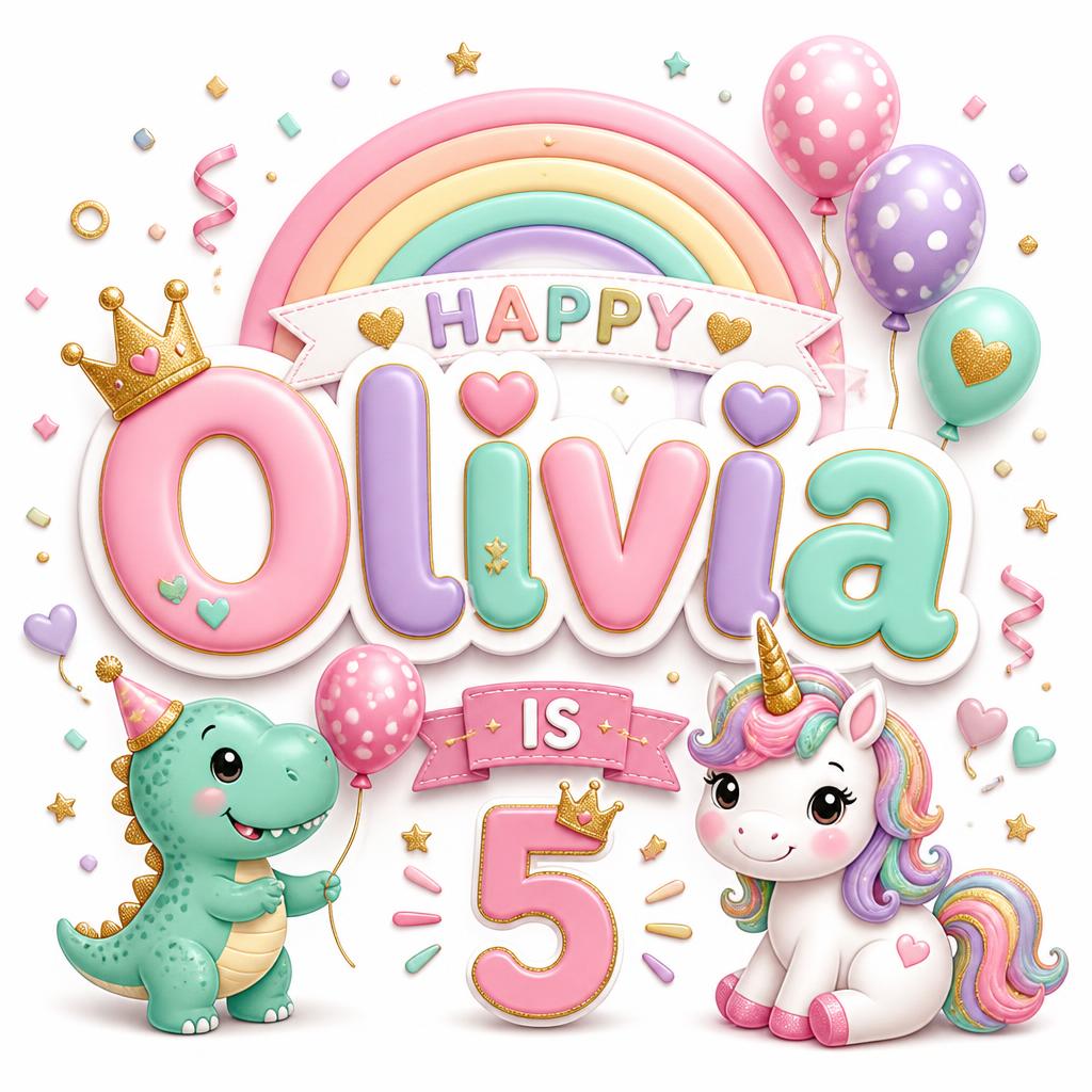 Birthday celebration transfer artwork